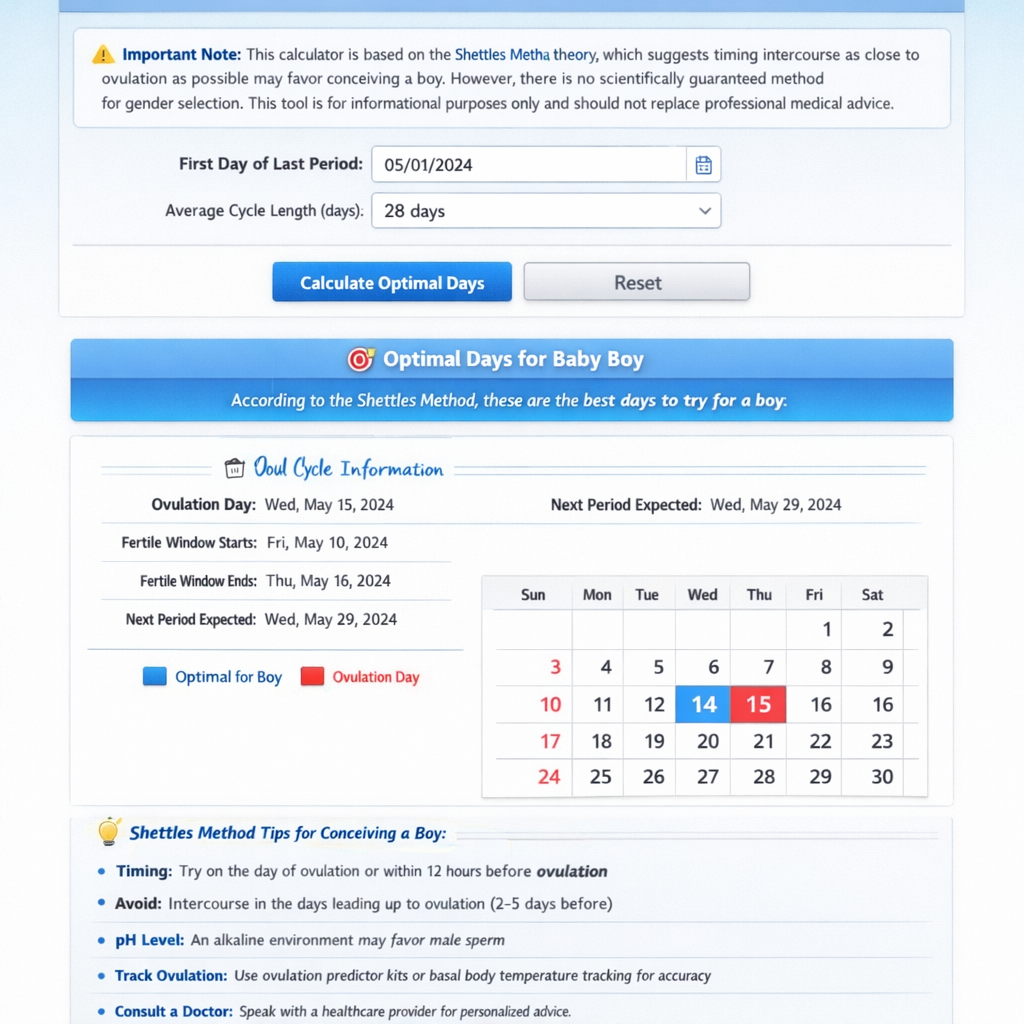 How To Check Baby Gender Calculator